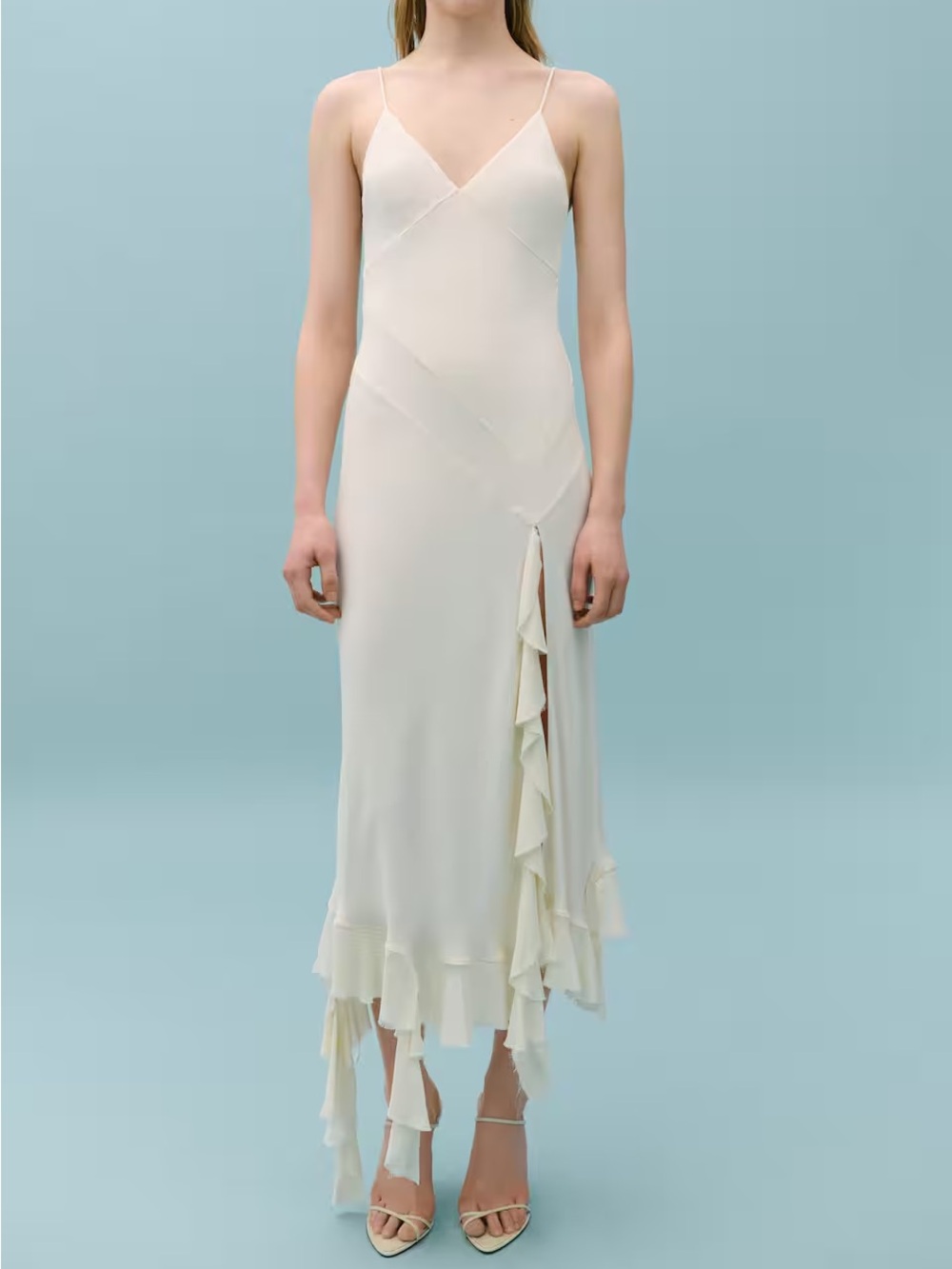 Victoria Beckham x Mango White Asymmetrical Dress